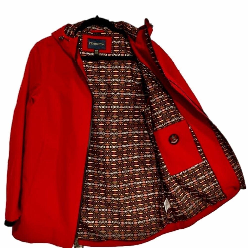 Pendleton Women's Jacket Hood Wind Rain Resistant Hooded Red Size Medium NWT